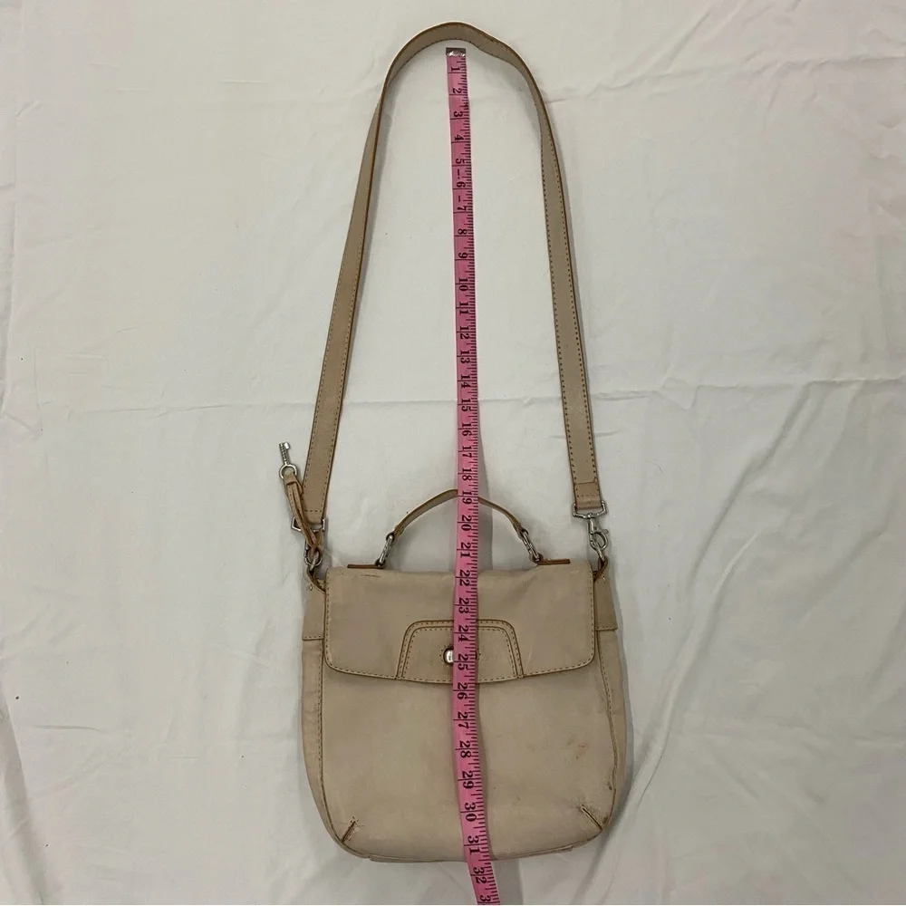 FOSSIL Women's Crossbody Handbag Purse Bone Distressed Boho Capsule Granola Girl